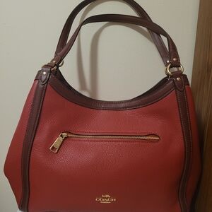 Coach Kristy Shoulder Bag in Colorblock RED